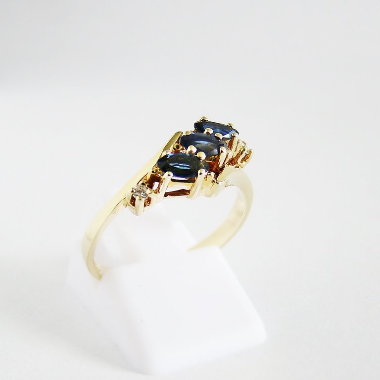 Ring Gold 585er Saphir Diamant