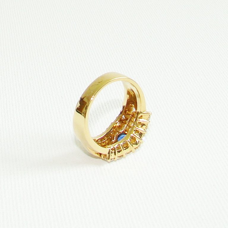 Ring Gold 750er Saphir Brillanten