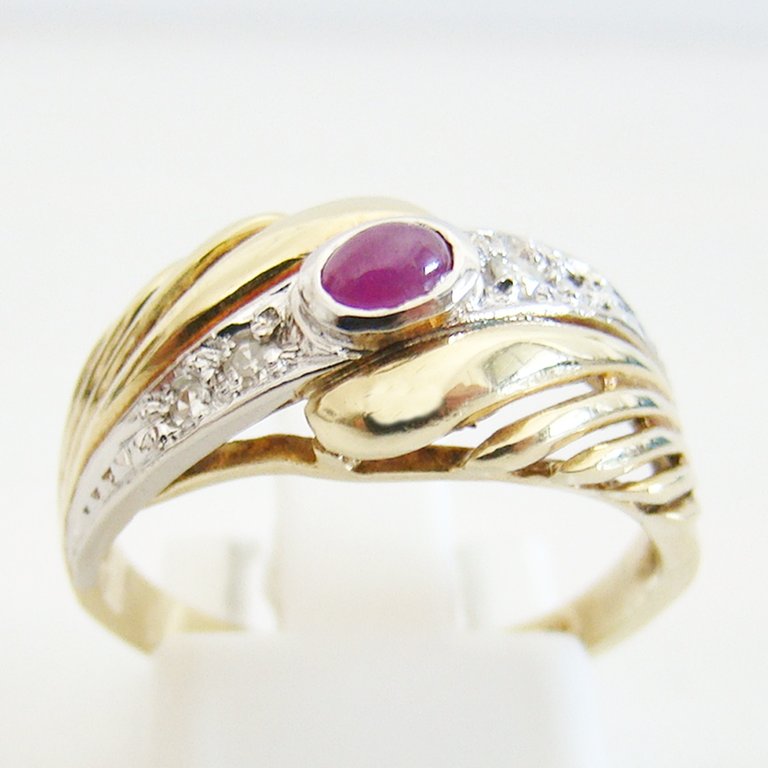 Ring Gold 585er Diamant Rubin