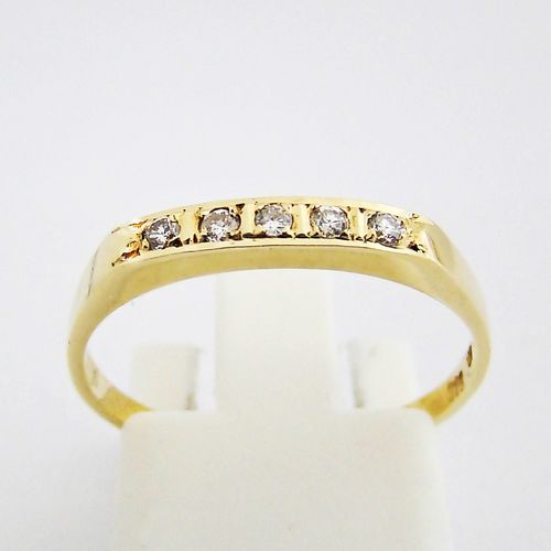 Ring Gold 585er Diamanten 14 kt Memory