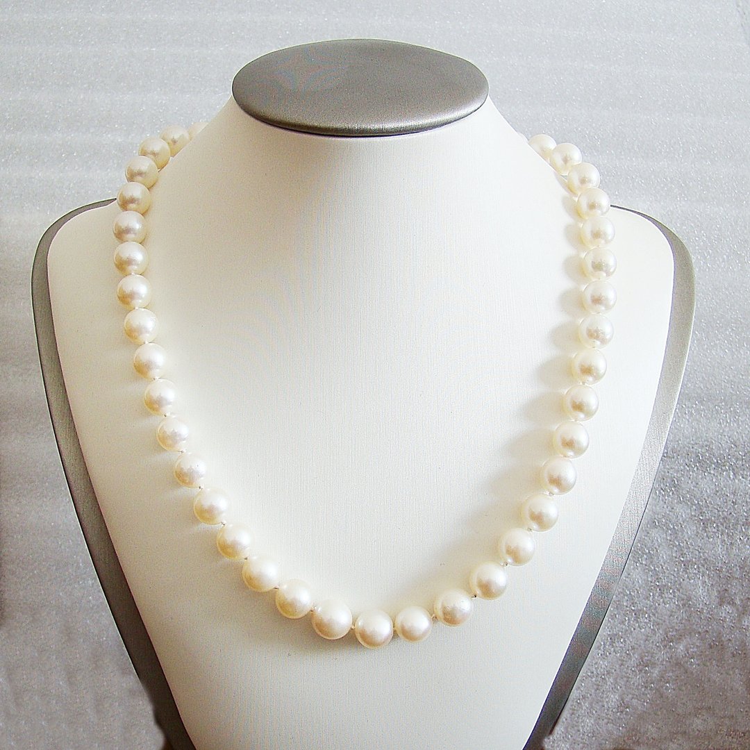 Perlenkette 9,5 mm Brillantschloß