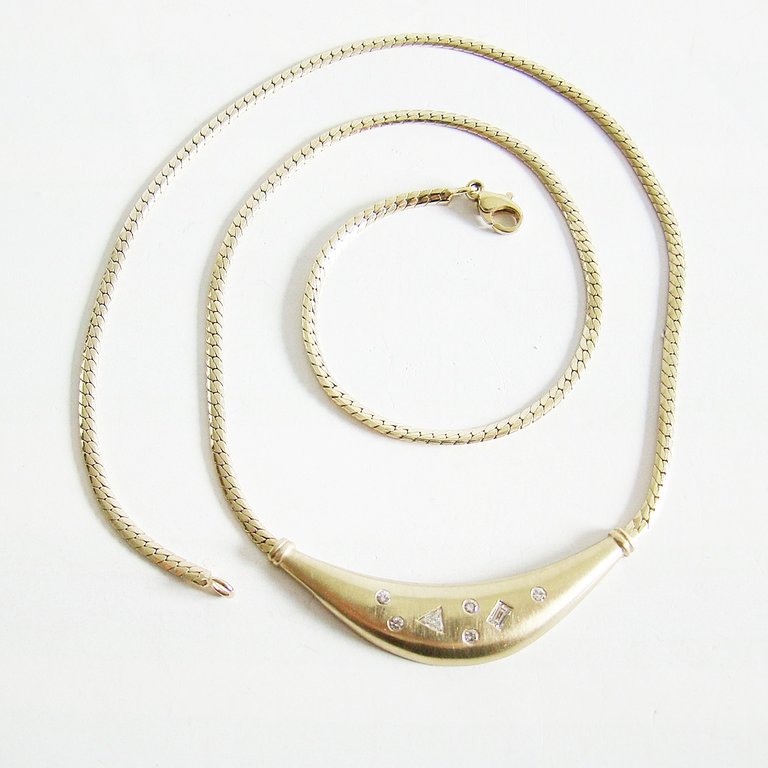 Halskette Gold 585er Brillanten 14 kt Collier