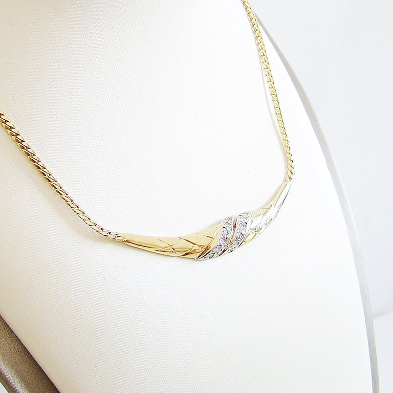 Halskette Gold 333er Diamanten 8 kt Collier