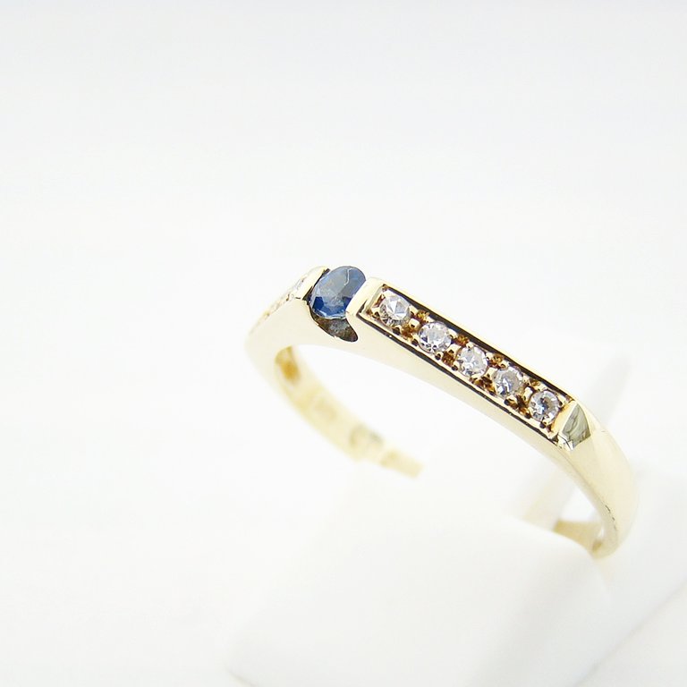 Ring Gold 585er Saphir Diamanten