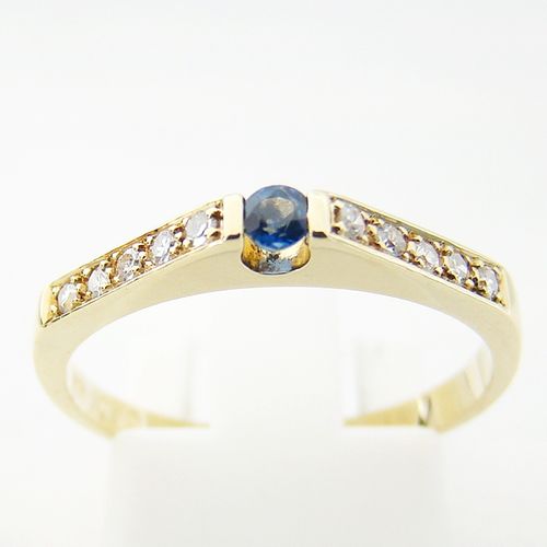 Ring Gold 585er Saphir Diamanten