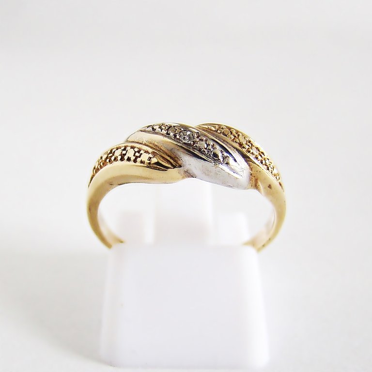 Ring Gold 333er Diamant bicolor edel