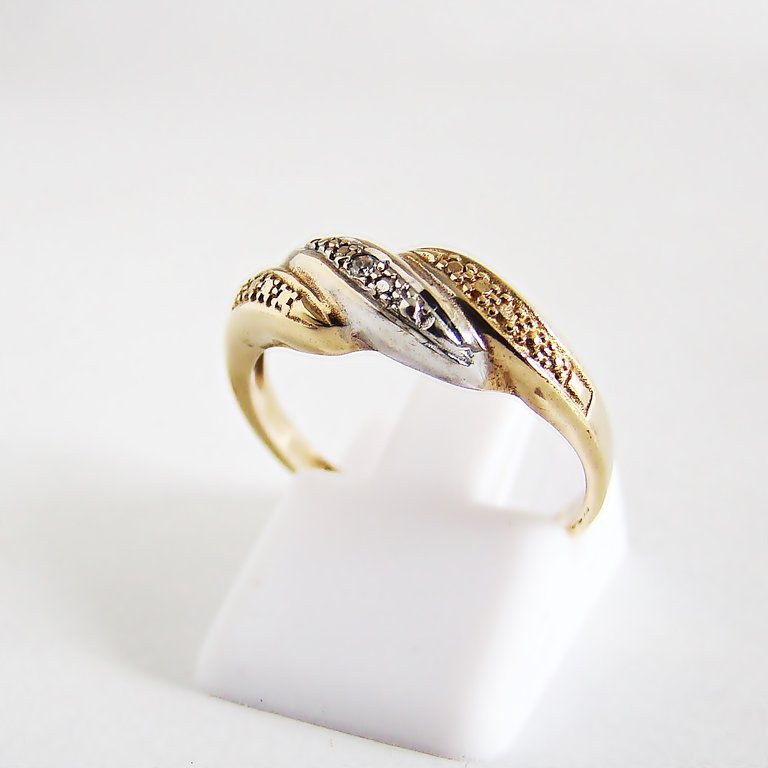 Ring Gold 333er Diamant bicolor edel