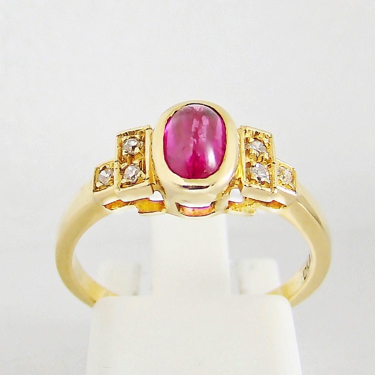 Ring Gold 750er Diamanten Amethyst