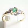 Ring Gold 585er Diamanten Smaragd bicolor