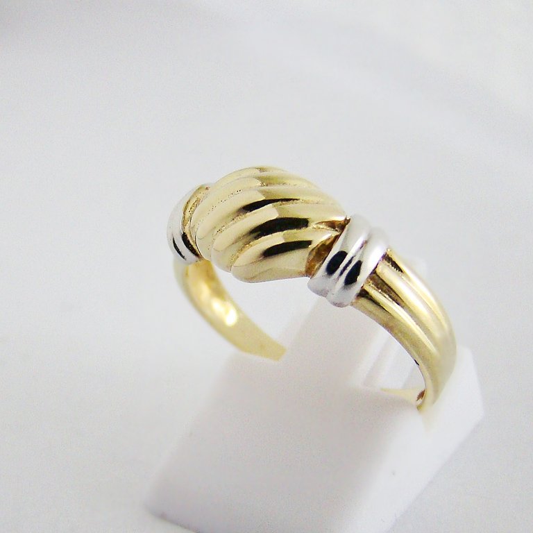 Ring Gold 333er bicolor Bandring
