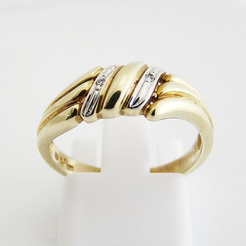 Ring Gold 333er Diamanten bicolor