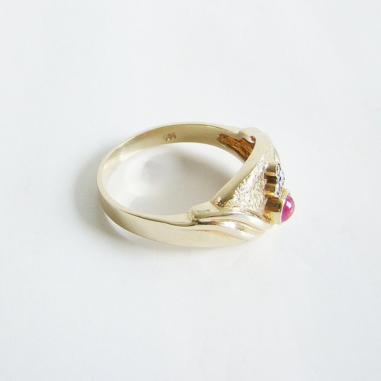 Ring Gold 585er Rubin Diamant