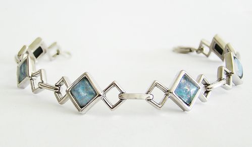 Armband Feinsilber 835er Opal Tripletten